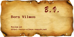 Bors Vilmos névjegykártya